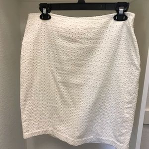 White eyelet skirt
